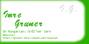 imre gruner business card